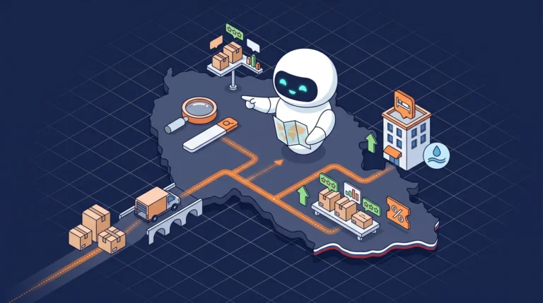 Robot guide on a map of the Czech Republic with local search, price comparison, hotel and voucher stations